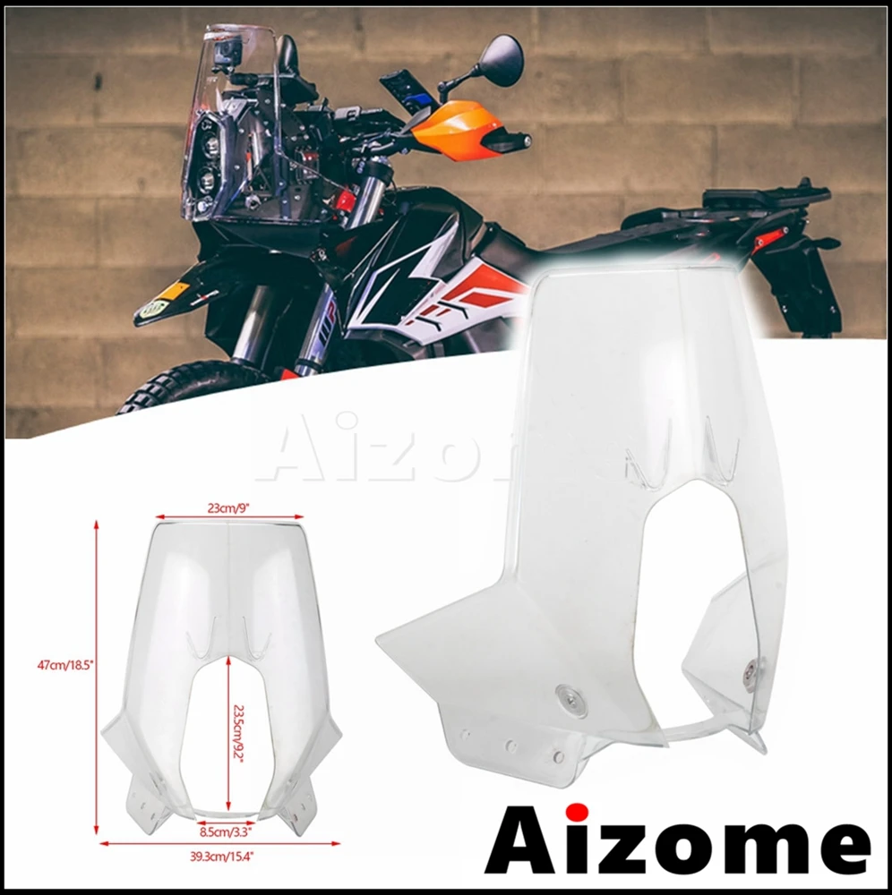 Clear Wind Rally Fairing Dirt Bike Winshield For 450 RALLY REPLICA  ENDURO 690 701 BAJA RALLY EXC FE 790 890 ADVENTURE Screen