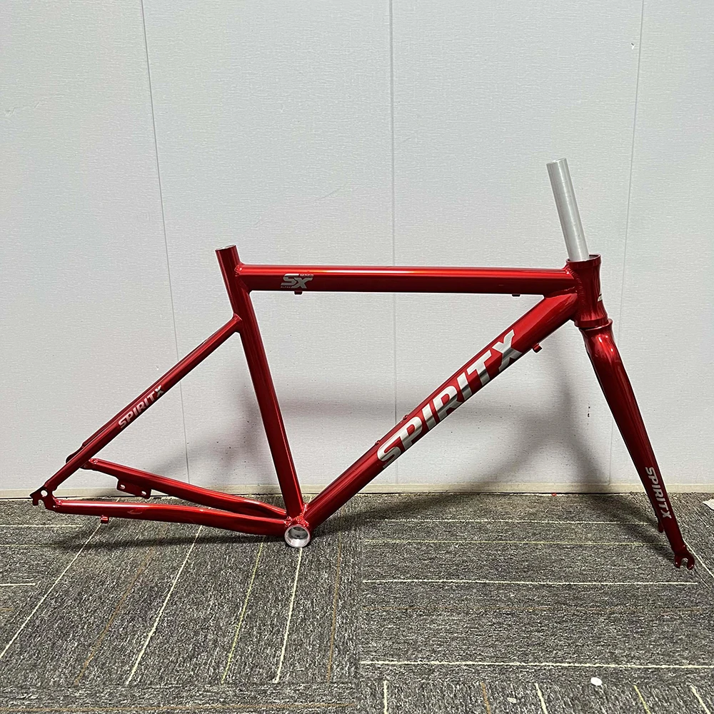 48cm/52cm Highway Bicycle Aluminum Alloy Frame With Full Aluminum Front Fork B.B. Thread 43mmx68mm 700C Bike Frame