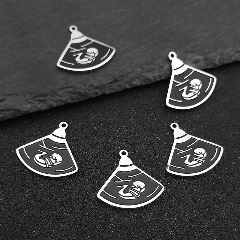 5PCS Cute And Lucky Pregnant Mother Baby Jewelry Making Stainless Steel DIY Handmade Necklace Bracelet Handmade Accessories