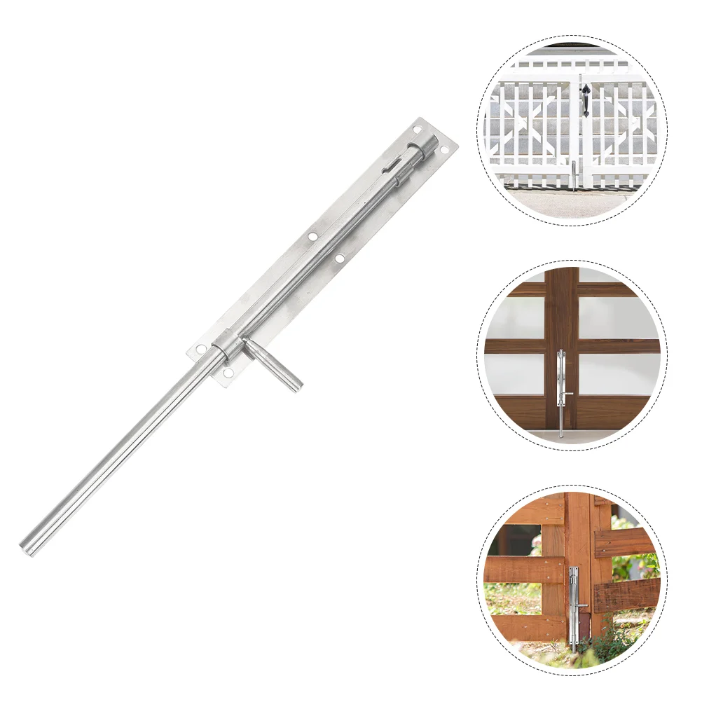 

Thickened Stainless Steel Floor Latch Door Extended Wooden Welded Iron Surface Lock Gate Hardware Shed Slide Bolt French Cane