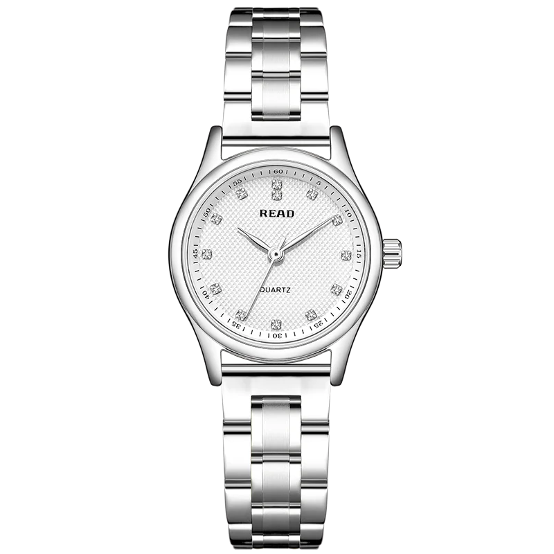 READ Ladies Analog Wristwatch | Classic Round Case | Metal Steel Band | Daily Waterproof Elegant Casual Watch