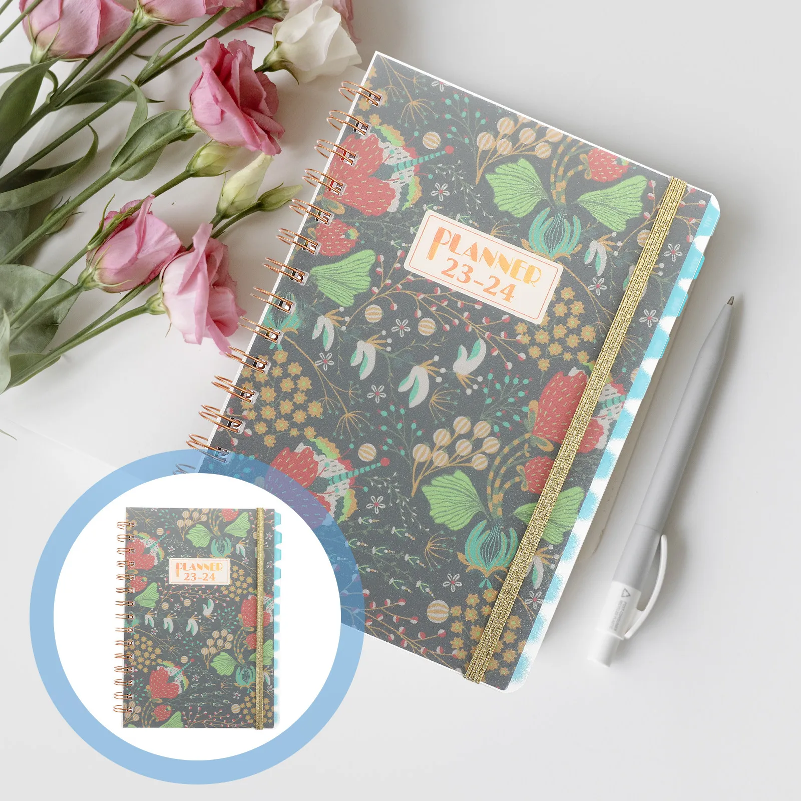 Multi-Function Academic Planner Notebook Portable Daily Planner Organizer for Scheduling Notes Memo Journaling Office Home