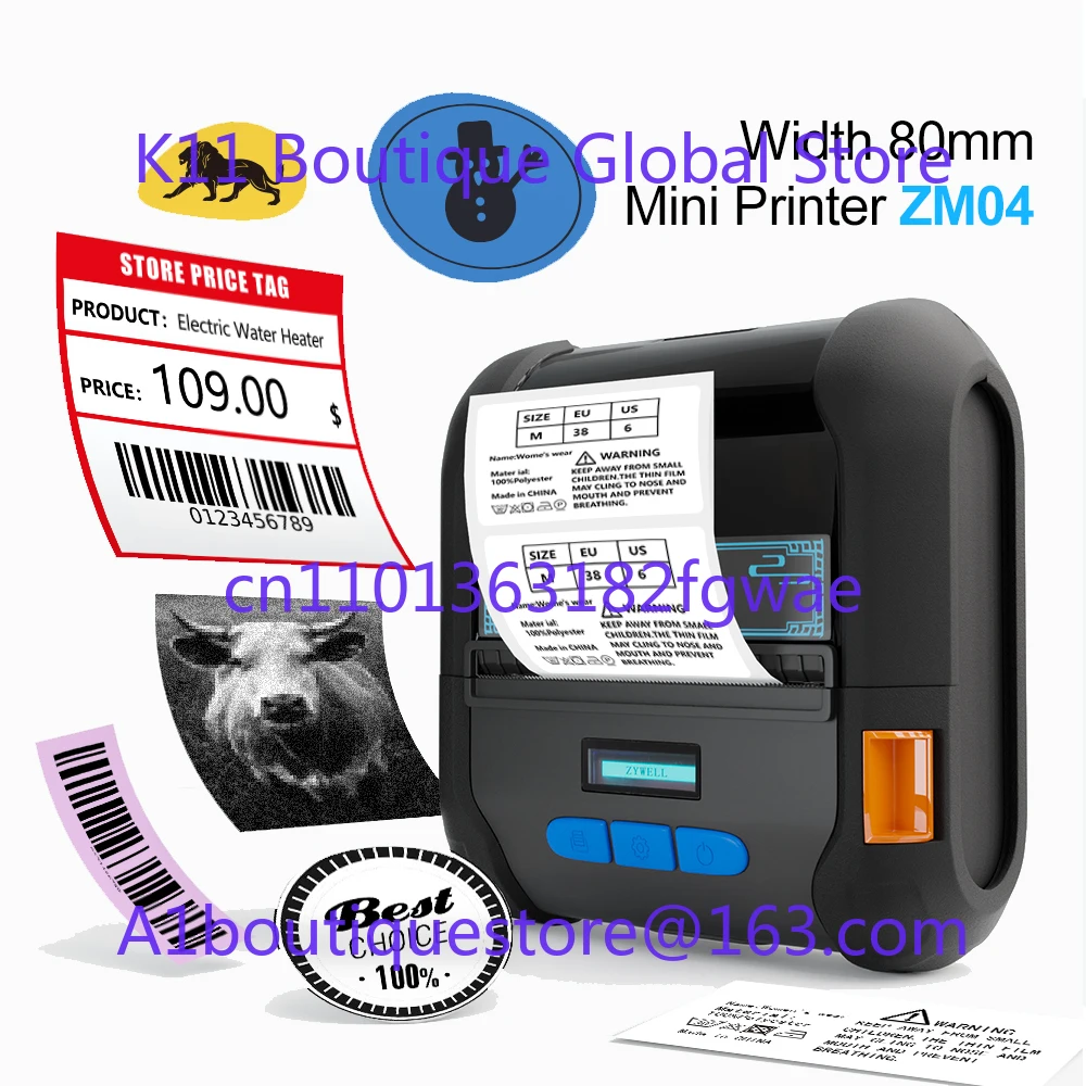 Mini Printer Portable Label Sticker Marking Printer High Speed