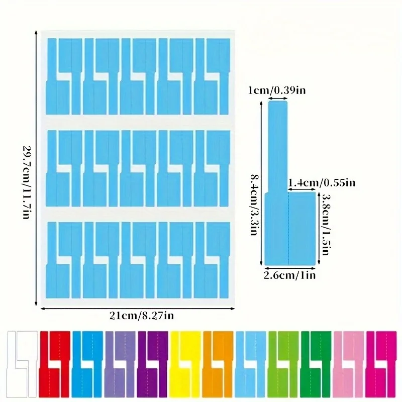 6/12シート、マルチカラーケーブルラベル |   データケーブルタイ、手書きおよびレーザープリンターと互換性があり、効率的なケーブル管理が可能