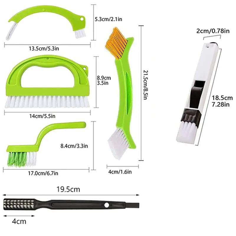 

A56K Набор для чистки швов плитки, щетка для чистки плесени, скраб, щетка для чистки, набор из 6 инструментов для глубокой чистки