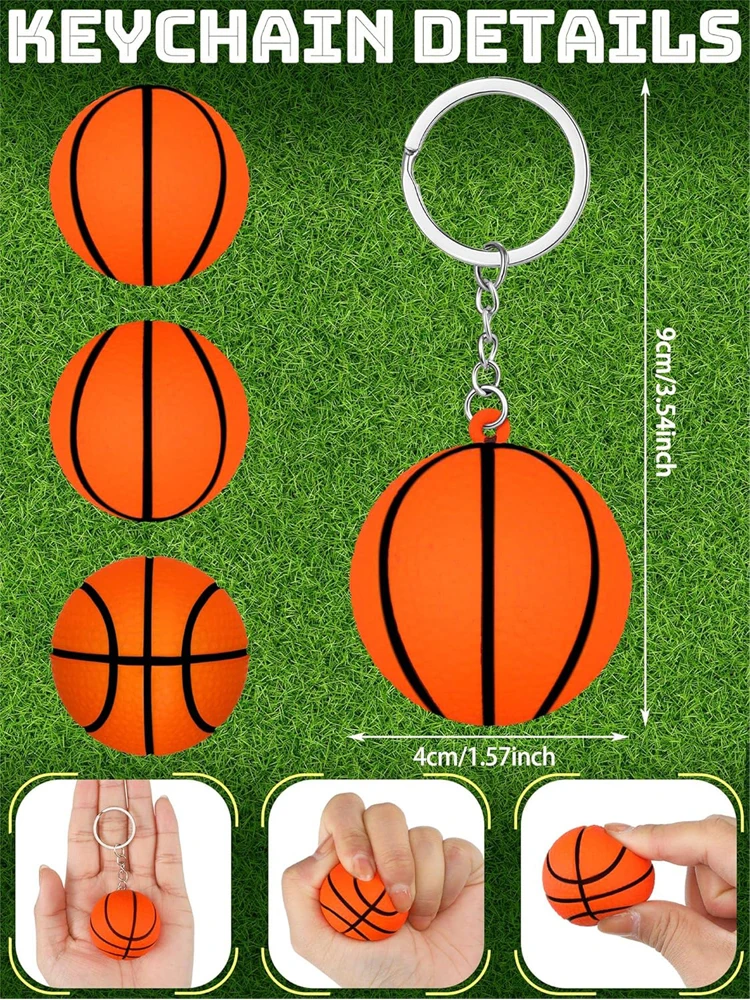 20 pcs sports ball accessories bracelet and keychain set team gifts for players, basketball football party gifts and accessories