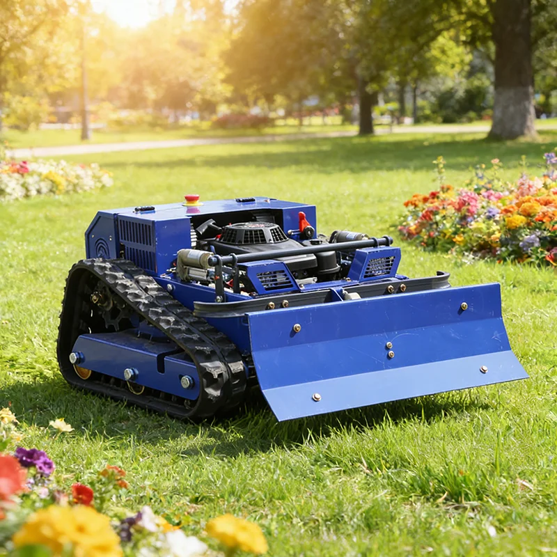 

Customized remote-controlled tracked lawn mower, lawn cleaning machine, all terrain farm, orchard weeding machine