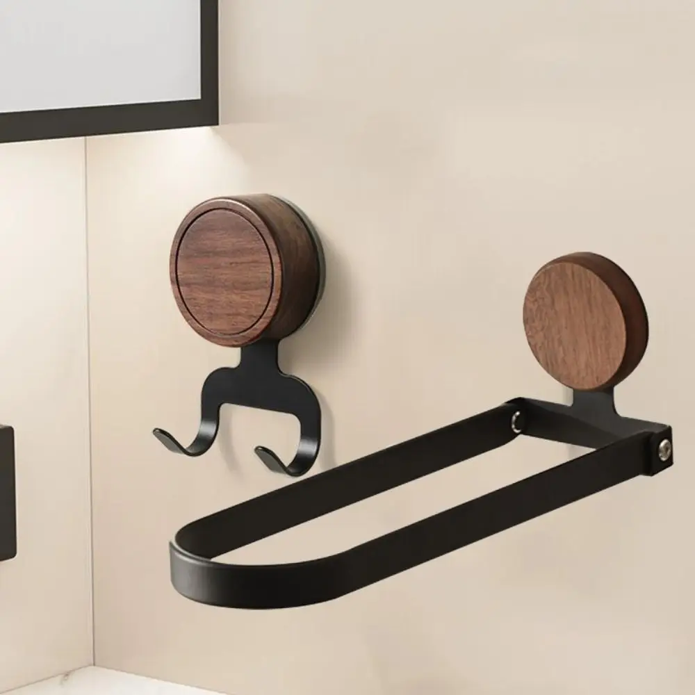 

Stainless Steel Bathroom Towel Rack Rustproof Space Saving Foldable Towel Hanging Pole Wall Mounted No Drilling