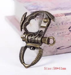 2X Heavy Robot Novel Retro Brass Trigger Swivel Bolt Clasps Motorcycle Biker Key Wallet Chain Keychain Fob Clip Clasp Hook