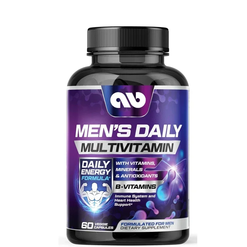 

Men's Multivitamin - Men's Multivitamin contains vitamins A, B12, C, and D, non GMO multivitamins, 60 capsules