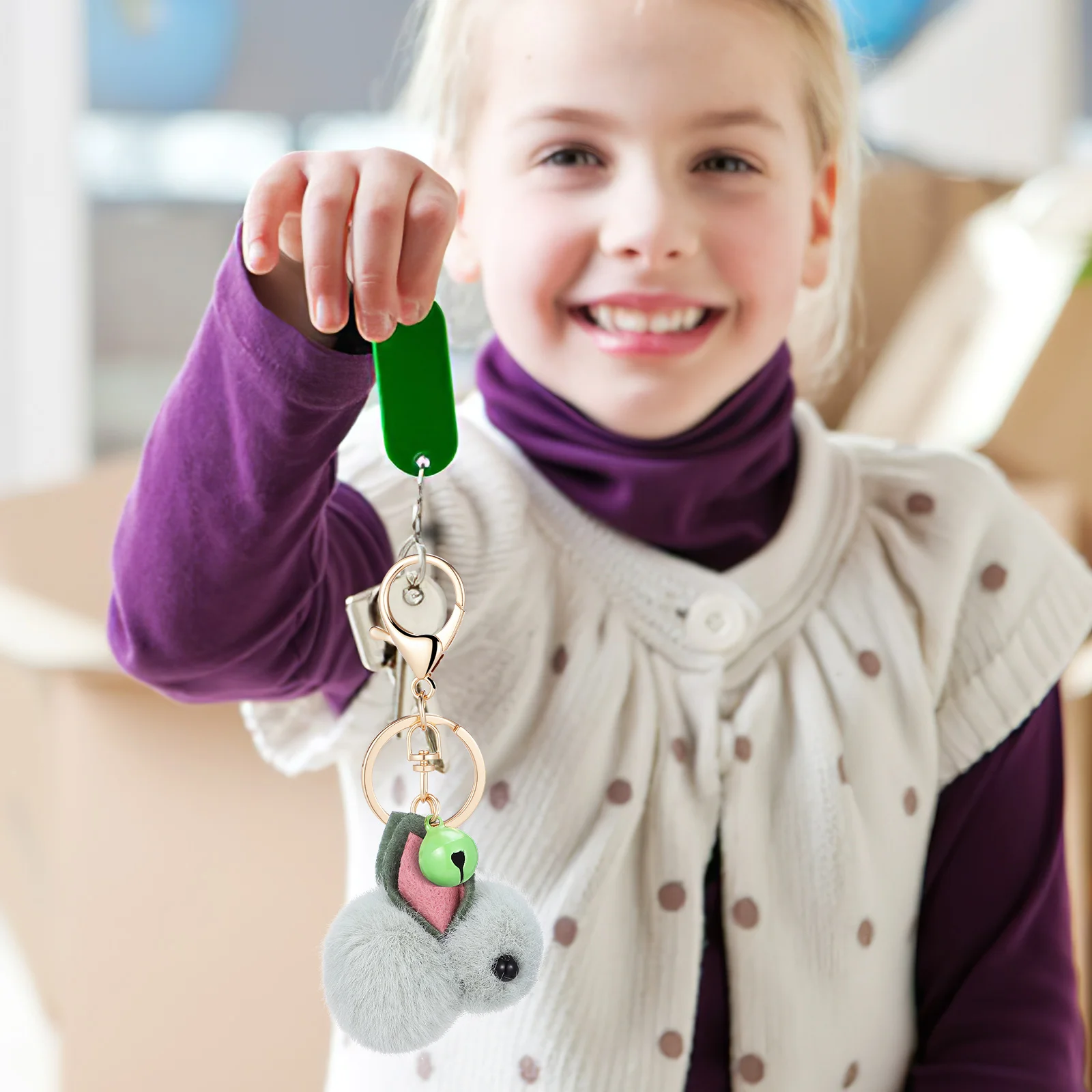 

Rabbit Key Pcs Bunny Girl Keychain Unique Wool Alloy Keychain Felt Kawaii Bag Pendant New Year New Year Gift Gift