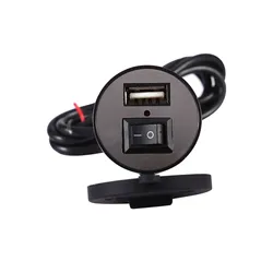 Usb Motorfiets Mobiele Telefoon Voeding Oplader Waterdichte Poort Socket 12V