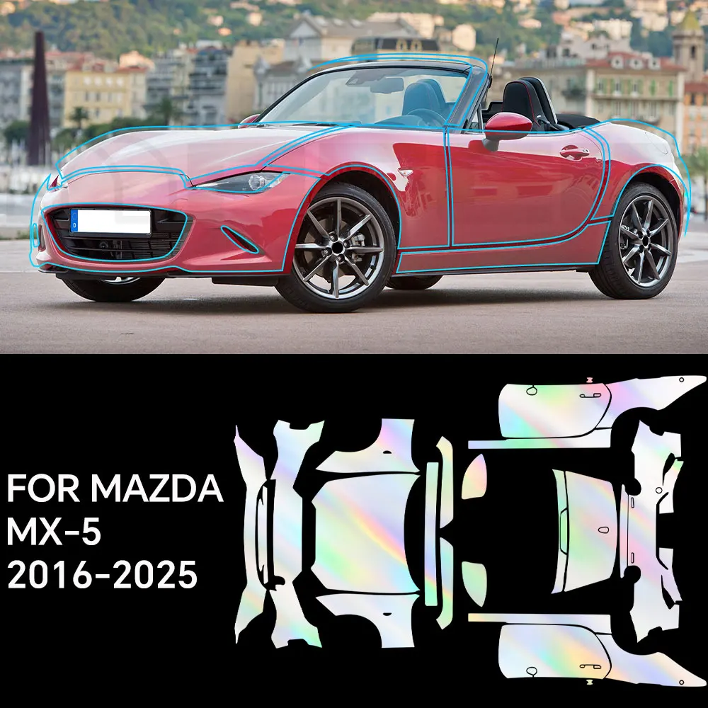 

For Mazda MX-5 2016-2023 Pre-cut Auto Paint Protection Film 8.5Mil Car Body Clear Anti-scratch Resistant Car Accessories Kit