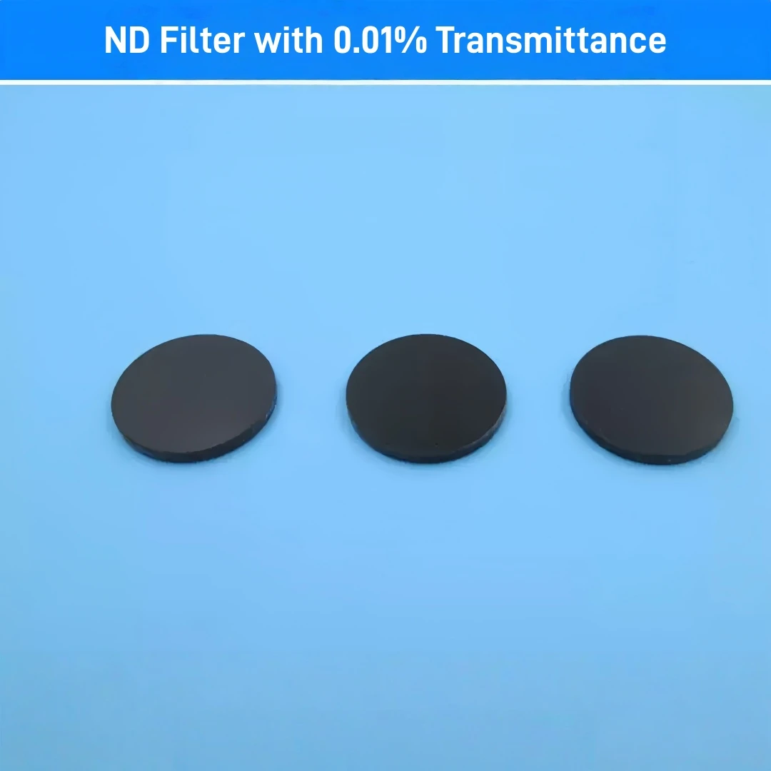 0.01% Transmittance ND Filter Neutral Density Light Attenuation Optical Glass Lens for Laser Thermal Imager customizable Size