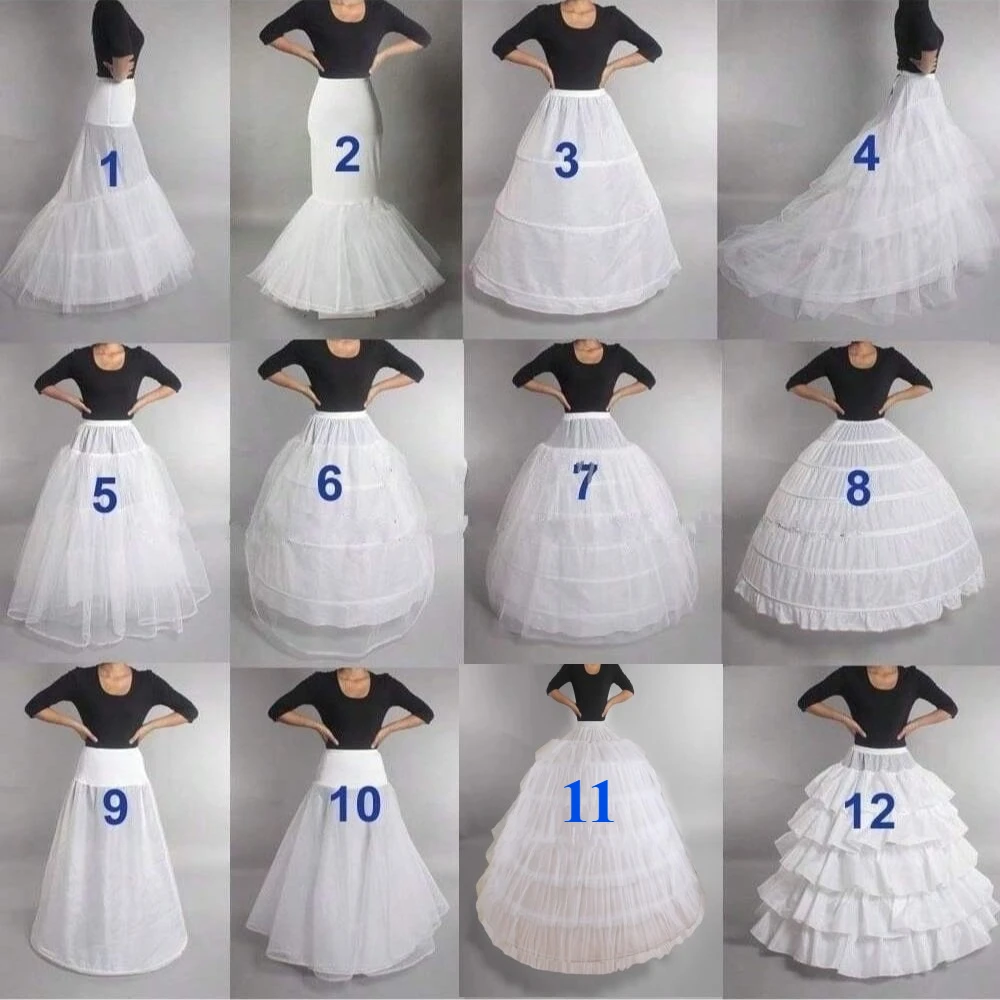 فستان الحفلة الراقصة الزفاف زلة هوب تنورة الزفاف ثوب نسائي تحتية كرينولين