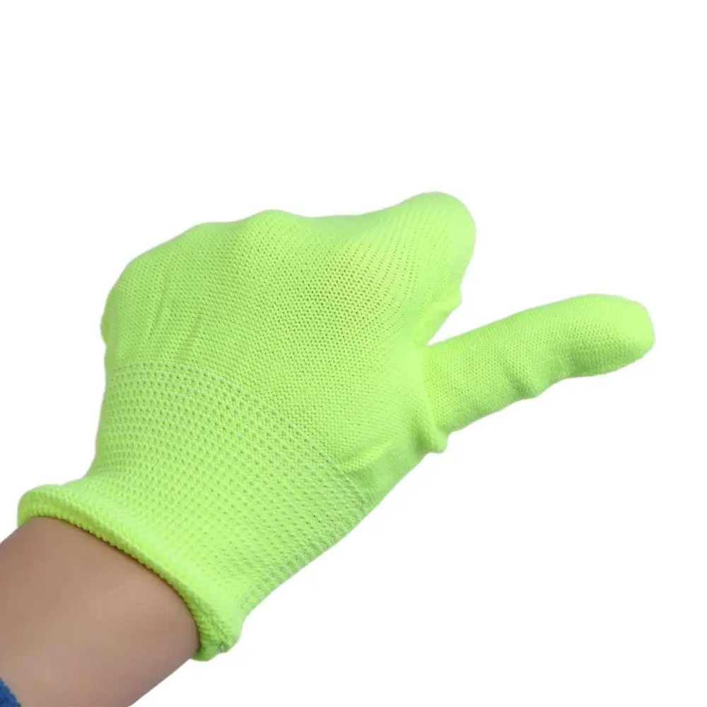 Gants de Travail Durables Fluorescents, Antidérapants, artificiel astiques, Verts, Respirants, Flexibles, Fournitures de ixau Néon, 1 Paire