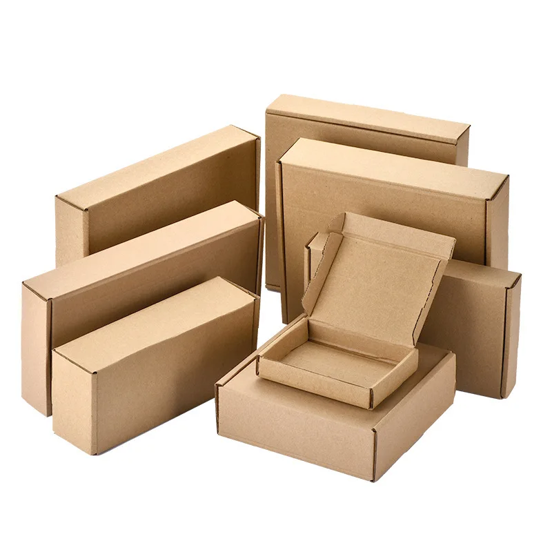10PCS  Multi Size Corrugated Mailer Boxes For Small Business Shipping Bulk Order Packaging