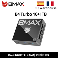 BMAX B4 Turbo Mini PC Windows 11 PC Intel N150 16GB 1TB SSD 2*HDMI 1*Type-C Supports 4K@60Hz 1000MHz Intel Graphics