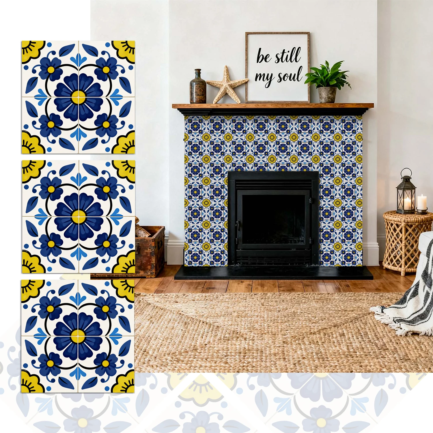 

36 self-adhesive PVC tile stickers, kitchen and bathroom use self-adhesive splash proof stickers for home decoration