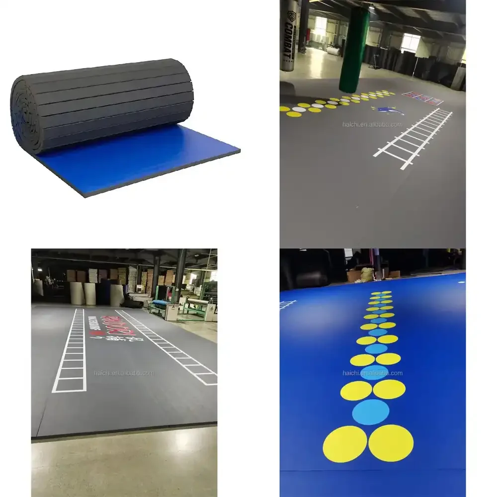 Qwinn 2026-Factory direct wrestling mat anti-slip material roll-out mat indoor custom design