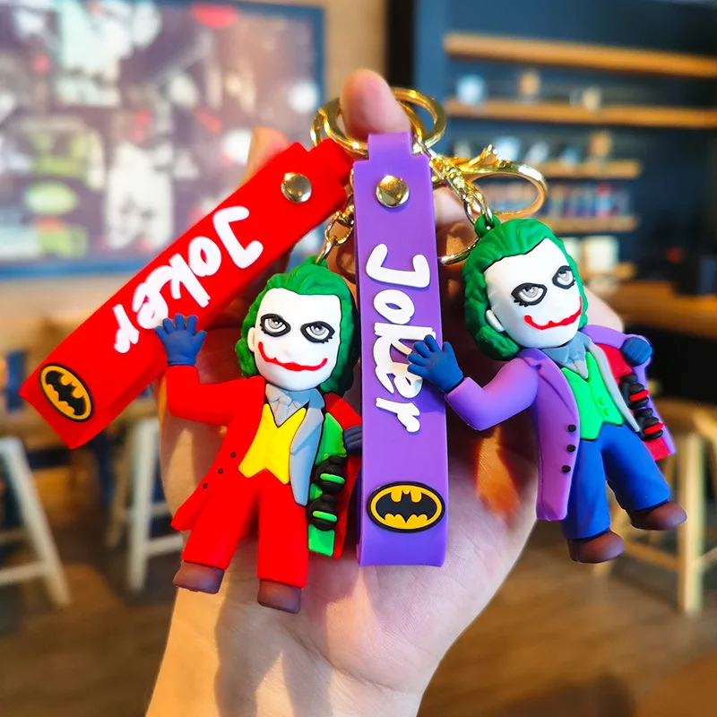 Movie Clown Keychain Halloween Exaggerated Horror Ornaments Movie Characters Keyring Phone Chain Charms Accessories Gift