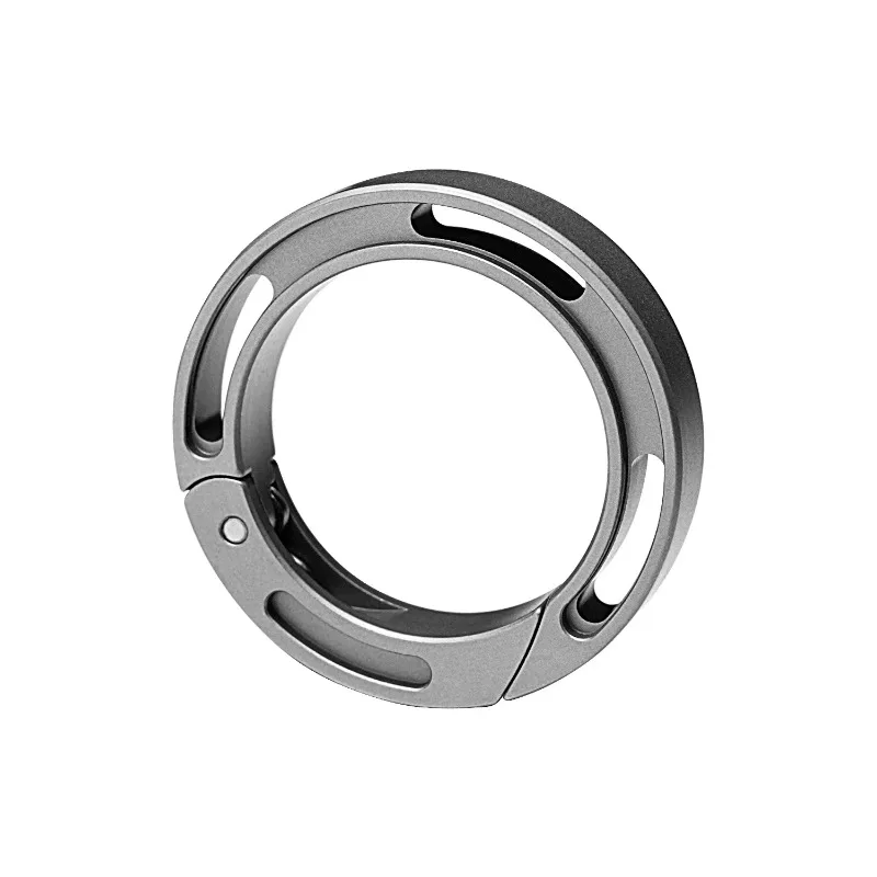 Titanium Alloy Keychain Round Ring Car Key  EDC Mechanical Press Pocket Tool