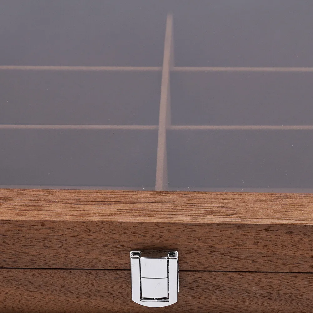 8-Slot Sunglasses Storage Case Wooden Glasses Display Box Glasses Organizer Box