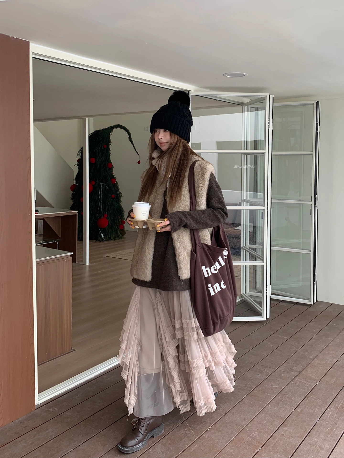 

Теплый жилет, женский топ Sle 2025, новая зимняя верхняя одежда, уникальный красивый многослойный супер красивый термоджато-жилет