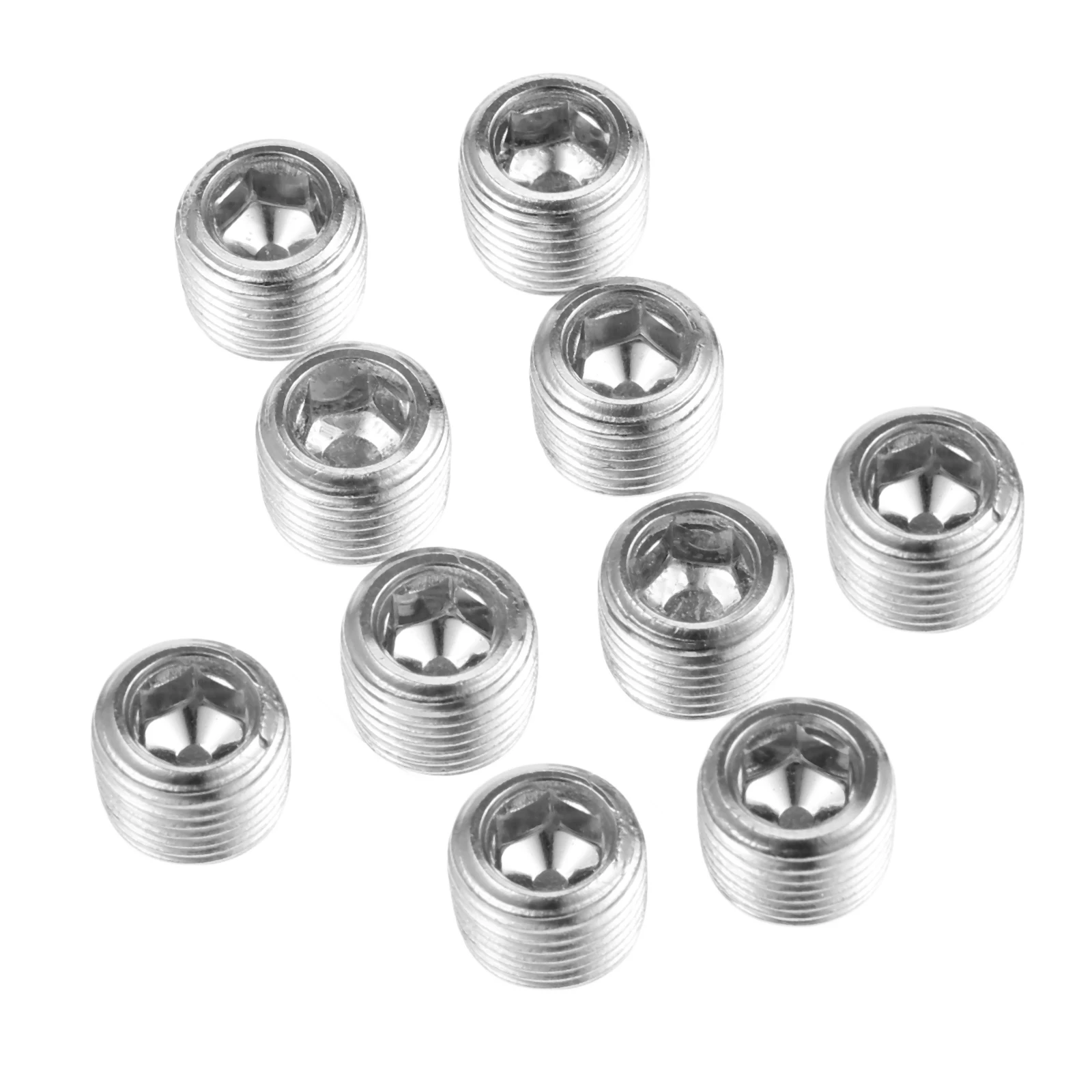 10Pcs 1/8 Inch NPT 9.5mm Threaded Internal Hex Pipe Plug Socket Connector Iron Pneumatic Parts Mechanical Fastener for Pipe/tube