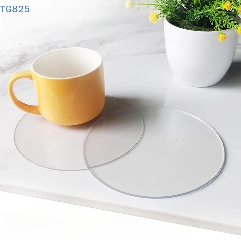 【AN】PVC Coasters Non-Slip Waterproof Desktop Protection Pads Drink Coasters Heat-Resistant For Home Kitchen Office Coffee Bar