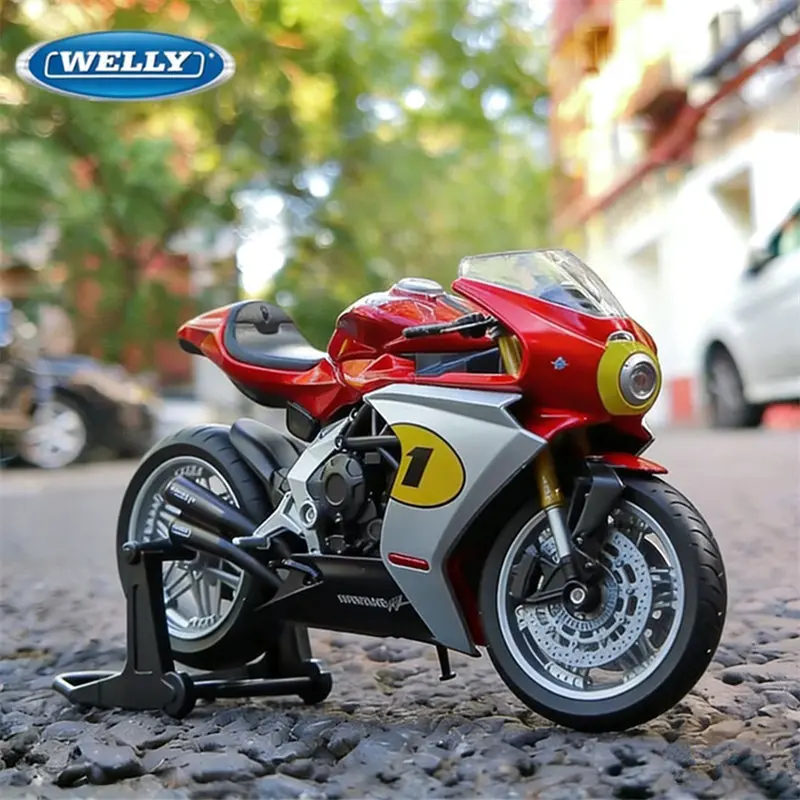

WELLY 1:12 MV Agusta Superveloce Ago Alloy Sports Motorcycle Model Diecast Metal Street Motorcycle Model Simulation Kids Toy Gif