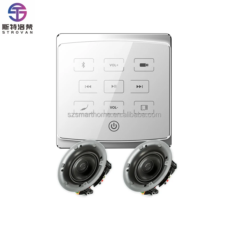 

ZXHK 2*25W Digital Stereo Home Theater System 2-Channel Audio Wall Mount Amplifiers FM USB SD Music Player Wireless Home Speaker