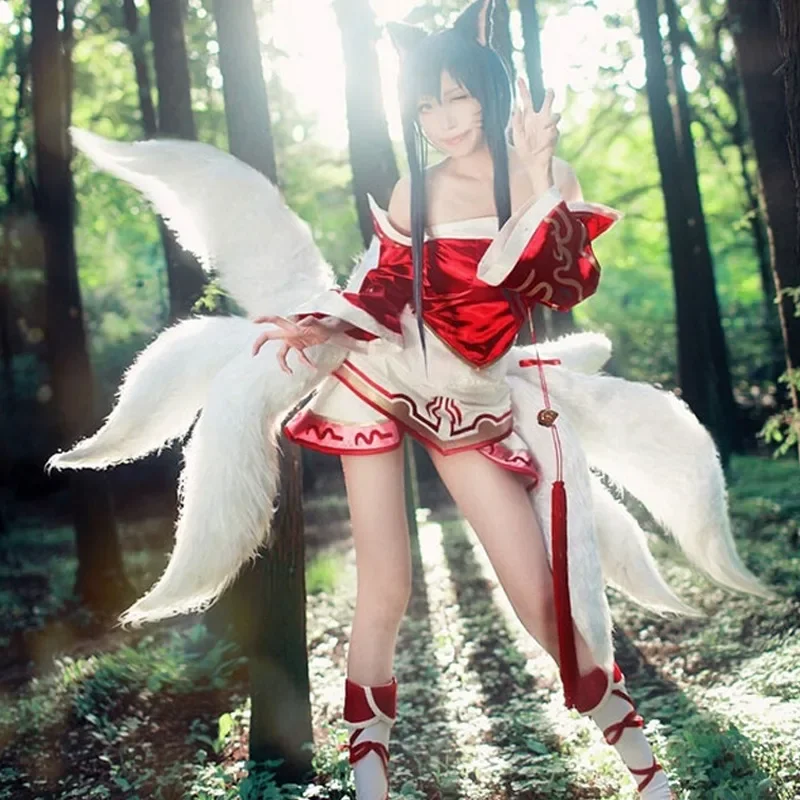 

Ahri The Nine-Tailed Fox Cosplay Tail Game LOL Star Guardian Cosplay ACC for Halloween Xmas Cosplay Prop Fox Tails