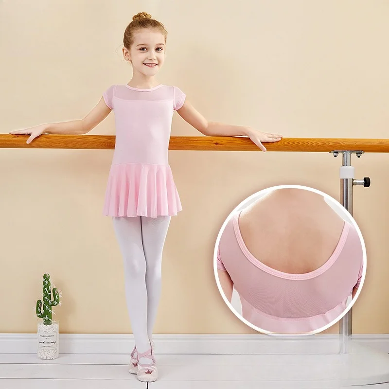 

New Ballet Costumes Children's Dance Practice Costumes Dance Short-sleeved Chinese Dance Costumes