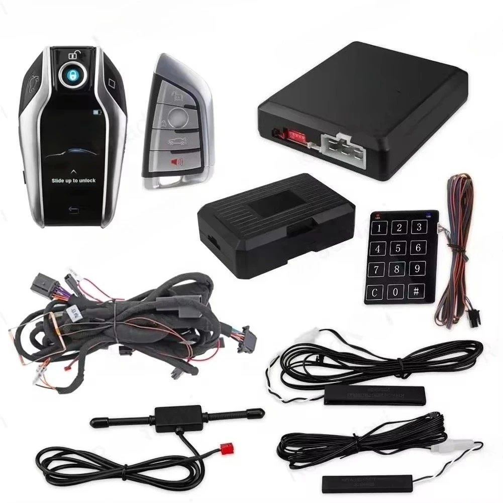 RoadNavi 2 Way LCD Display Passive Keyless Entry For Car Remote Starter CanBus Push Button Start