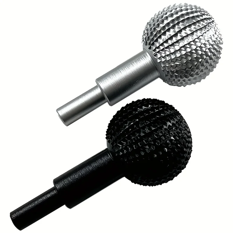 검은색 나무 라벨 버 조각용 나무 라스프 연마 헤드 원형 파일 목재 그라인더 부착물