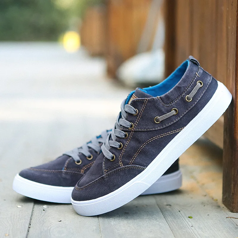 Men's Casual Shoes Classic Denim Canvas Shoes Breathable Board Shoes Fashion Sneakers for Men Lace Up Vulcanized Shoe Tenis 2025