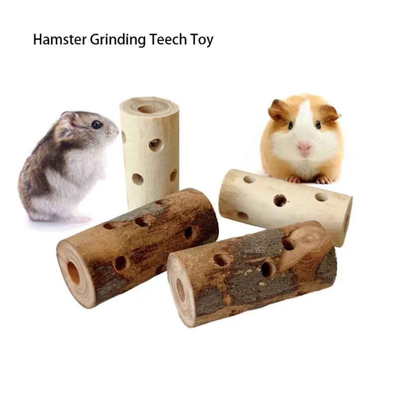 Natürliches Haustier Spielzeug Schleifen Reinigung Kauen Spielzeug kleine Haustiere Spielzeug für Hamster Kaninchen Schleifen Produkte aus Apfelbaum Holz