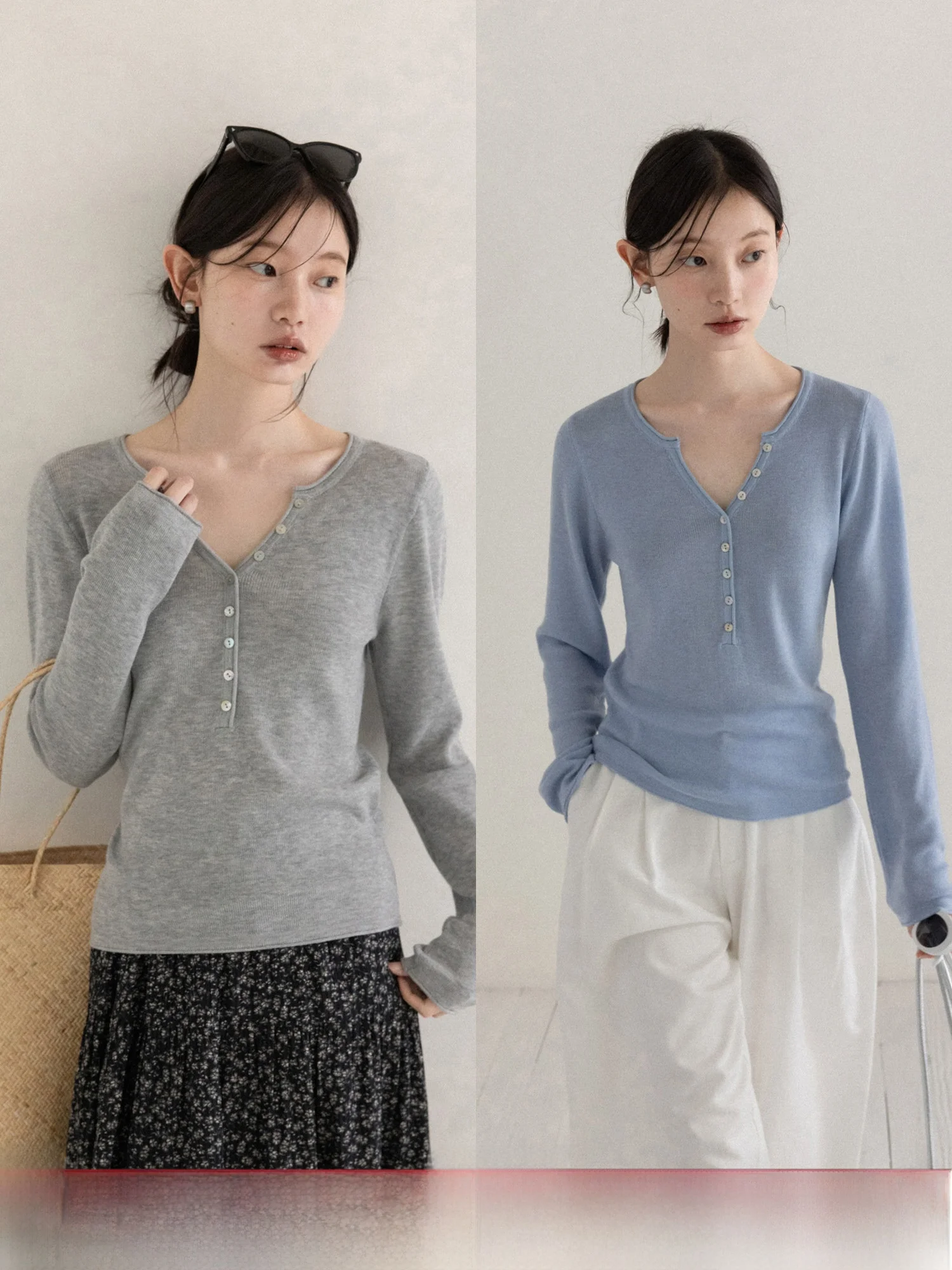 

Yuezhou S Korean Sle V-Ne Slim Fit Knitted Sweater Women's Base Layer irt Spring 2026 Casual Loose Soft Nylon