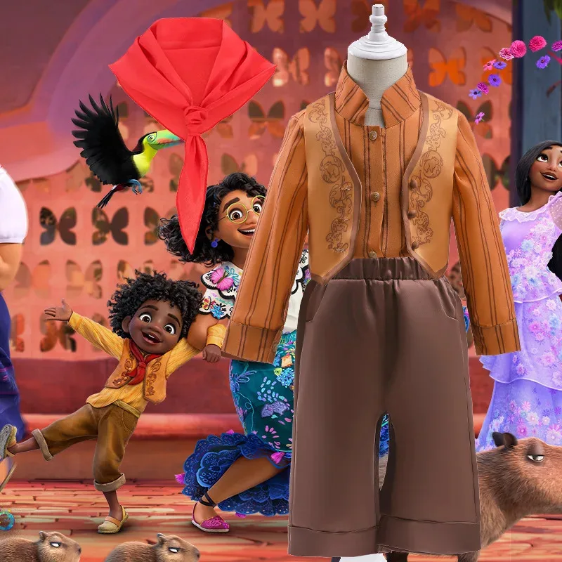 Disfraz de Encanto para bebés y niños pequeños, traje de Antonio, disfraz de Halloween del Príncipe Madrigal, 1-7T, 4 Uds.