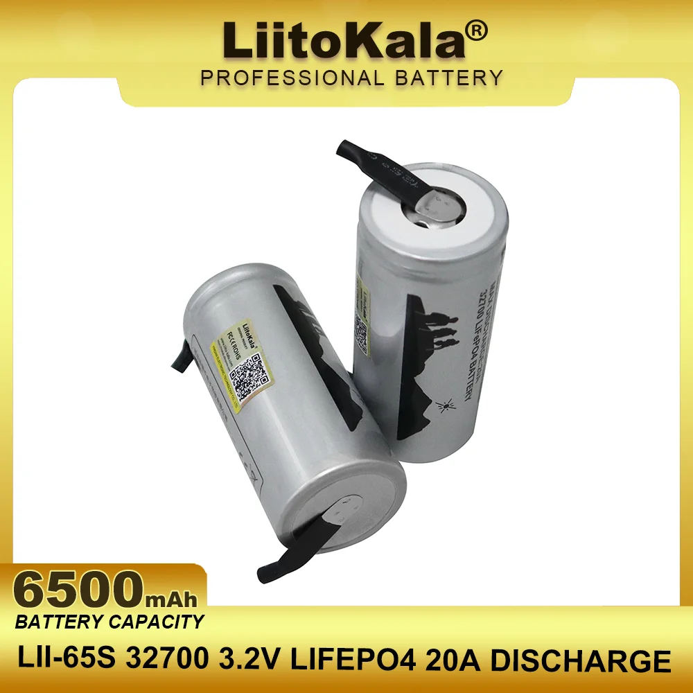 1-4 sztuk LiitoKala LII-65S DIY nikiel 3.2V 32700 6500mAh LiFePO4 20A ciągłe rozładowanie maksymalnie 55A baterie dużej mocy