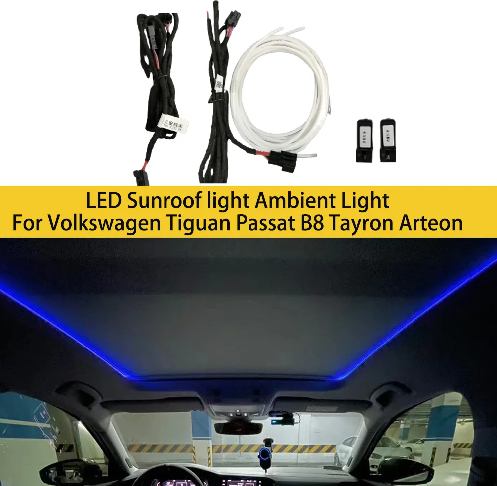 

LED Sunroof light Ambient Light for Volkswagen Tiguan 2017+ Passat B8 Tayron Arteon 2019, For Passat Interior Lighting Upgrade