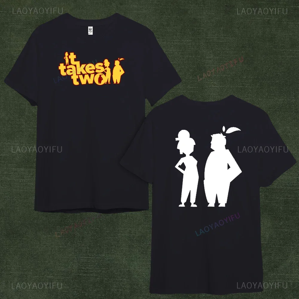 Collaboration Cody and May It Takes Two Printed T-shirt Vintage Woman Man High Quality Cotton Clothes Creative Mens Clothing