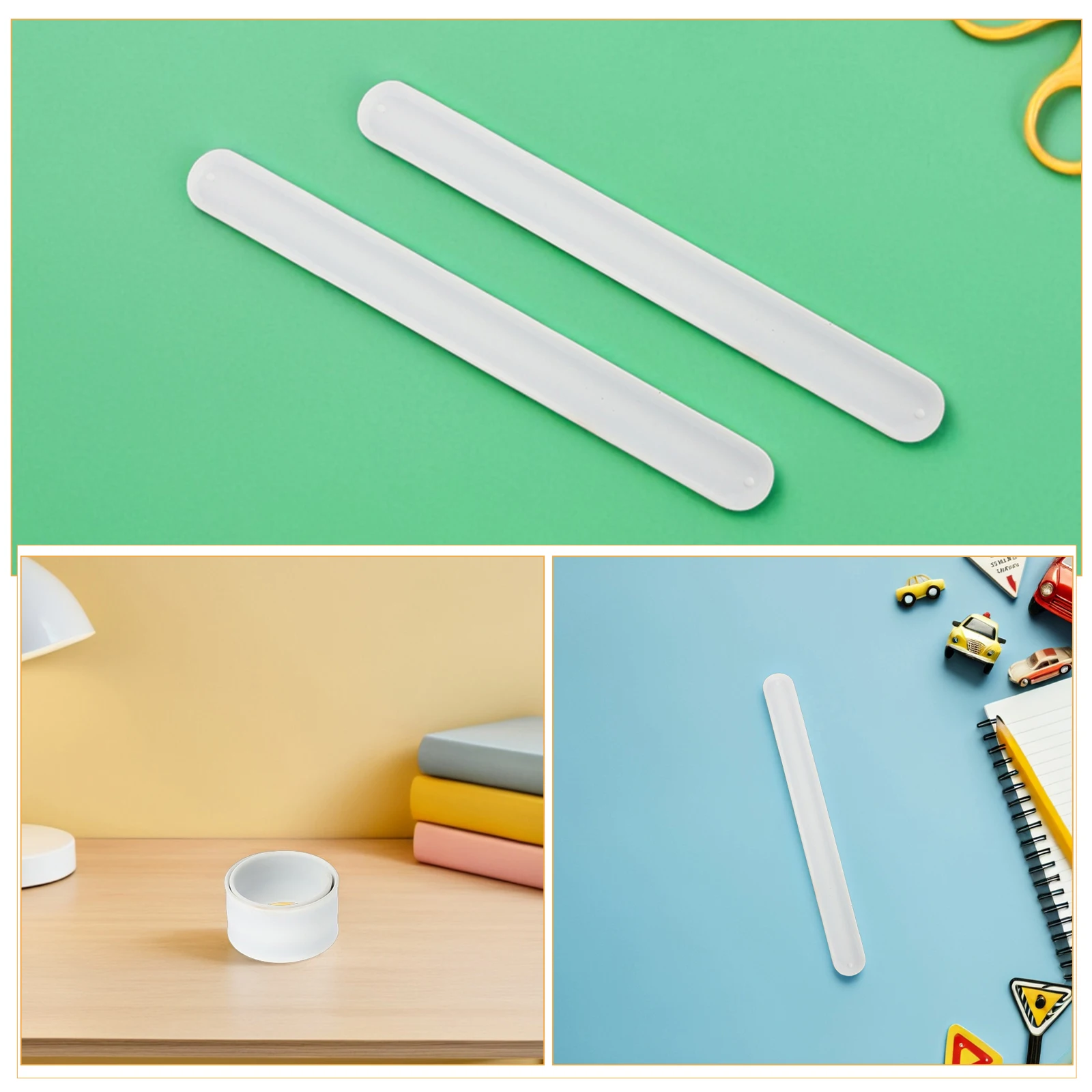 20 قطعة من أساور صفعة السيليكون للأطفال، أساور معصم بيضاء فارغة للحرف اليدوية وحفلات المدرسة وعيد الميلاد والهالوين #2