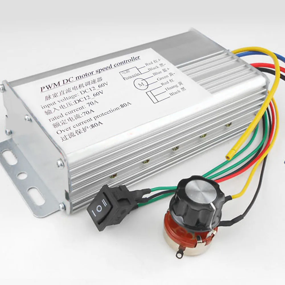 4000W DC 10-60V Motor PWM Speed Regulation Control Brush Motor Controller Adjust Current Electrical Equipment Accessories