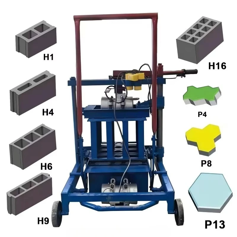 Semi Automatic Electric Interlocking Brick Press One Operator Design For Producing Eco Friendly No Fire Bricks And Paving Stones