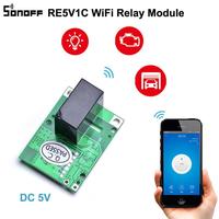 SONOFF RE5V1C Relay Module 5V WiFi DIY Smart Switch Dry Contact Output Inching/Selflock Works With EWeLink Alexa Google Home