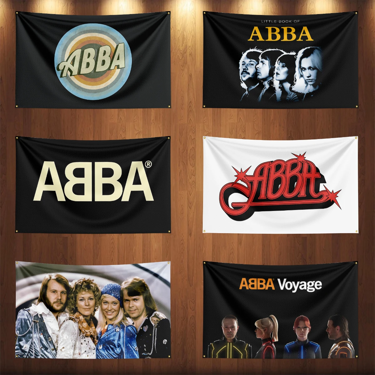 90x150cm Vintage A-ABBAS Band Flag Polyester Digital Printing Retro  Banner For Decor