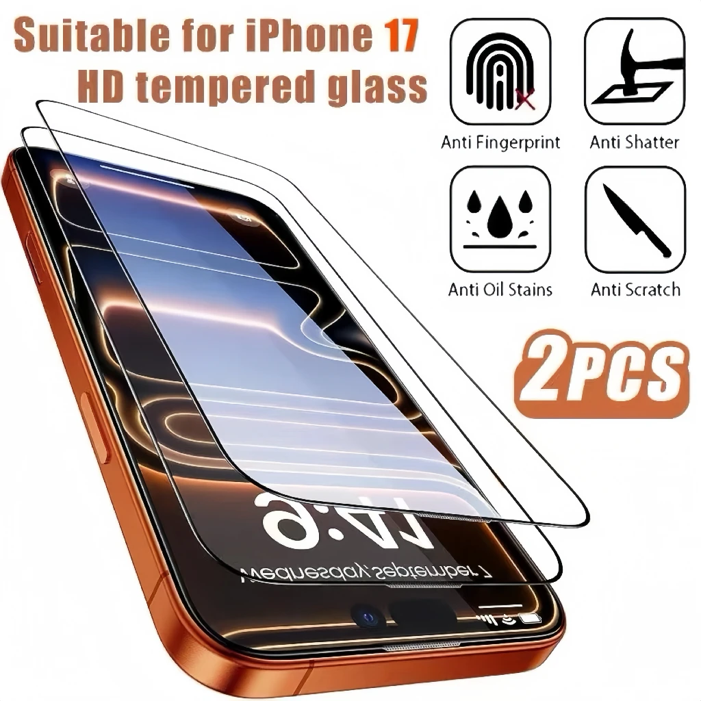 

2 упаковки защитных стекол HD из закаленного стекла, совместимых с серией iPhone