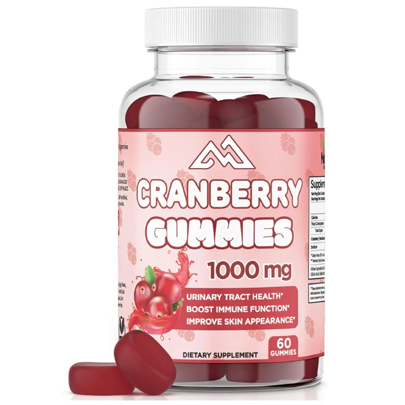 

Cranberry gummies for urinary health 1000mg - supports bladder, kidney, and urinary tract vegetarianism (Cranberry 60 gummies)